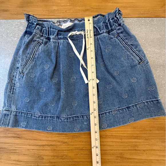 Marc by Marc Jacobs Embroidered Polka Dot Denim Paperbag Mini Skirt Size Small - Picture 9 of 9